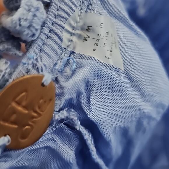 Free People Yesenia Medium Blue Crochet Patchwork Dress - Picture 6 of 13